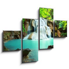 Obraz 4D tydln - 120 x 90 cm F_IB54325516 - Huay mae kamin waterfall