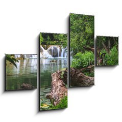 Obraz 4D tydln - 120 x 90 cm F_IB54411521 - Waterfall in tropical forest,Saraburi province