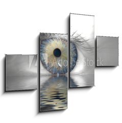 Obraz čtyřdílný 4D - 120 x 90 cm F_IB5681033 - Auge + Wassereffekt