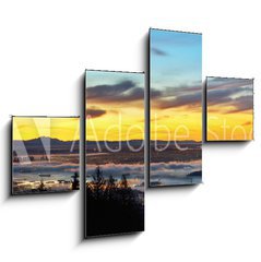 Obraz 4D tydln - 120 x 90 cm F_IB59277304 - Vancouver Panoramic Cityscapes at sunrise