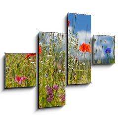 Obraz tydln 4D - 120 x 90 cm F_IB5928687 - Colorful wildflowers - Barevn kvtiny