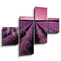 Obraz 4D tydln - 120 x 90 cm F_IB61156891 - Stunning lavender field landscape at sunset