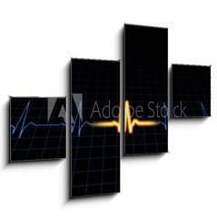 Obraz tydln 4D - 120 x 90 cm F_IB6118302 - Heart machine display
