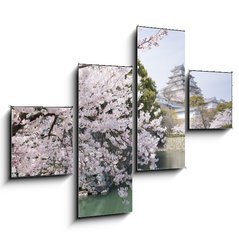 Obraz   Japanese cherry blossoms and castle in spring, 120 x 90 cm