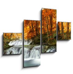 Obraz   forest waterfall, 120 x 90 cm