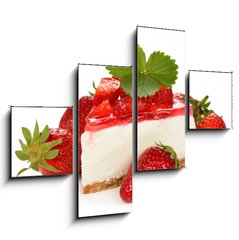 Obraz 4D tydln - 120 x 90 cm F_IB64315866 - strawberry cheesecake