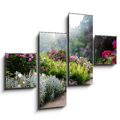 Obraz 4D tydln - 120 x 90 cm F_IB64687273 - Art flowers in the morning in an English park
