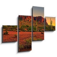 Obraz   Desert sunset with mountain near Phoenix, Arizona, USA, 120 x 90 cm
