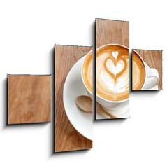 Obraz 4D tydln - 120 x 90 cm F_IB67261349 - Cup of latte coffee