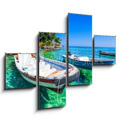 Obraz   boat at islas de rosario colombia, 120 x 90 cm
