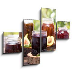 Obraz   Homemade fruit jam in the jar, 120 x 90 cm