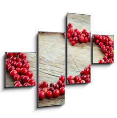 Obraz 4D tydln - 120 x 90 cm F_IB69731363 - heart shape of fresh berries - tvar srdce erstvch bobul