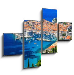 Obraz 4D tydln - 120 x 90 cm F_IB71208436 - A panoramic view of the walled city, Dubrovnik Croatia