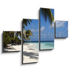 Obraz 4D tydln - 120 x 90 cm F_IB71231291 - tropical island palm sea and sky