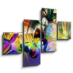Obraz 4D tydln - 120 x 90 cm F_IB7162456 - sunset beach