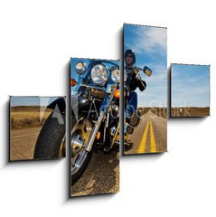 Obraz čtyřdílný 4D - 120 x 90 cm F_IB7165780 - Motorcycle riding