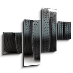 Obraz 4D tydln - 120 x 90 cm F_IB72005563 - Group of automotive tires