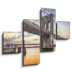 Obraz 4D tydln - 120 x 90 cm F_IB72094444 - Brooklyn Bridge over the East River in New York City