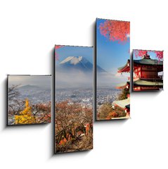 Obraz 4D tydln - 120 x 90 cm F_IB72848283 - Mt. Fuji with fall colors in Japan. - Mt. Fuji s jarnmi barvami v Japonsku.