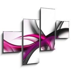 Obraz 4D tydln - 120 x 90 cm F_IB74046306 - elegant abstract waves