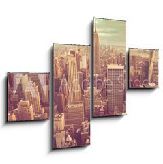 Obraz 4D tydln - 120 x 90 cm F_IB74609709 - Manhattan with vintage tone