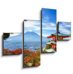 Obraz 4D tydln - 120 x 90 cm F_IB75833631 - Mt. Fuji with Chureito Pagoda, Fujiyoshida, Japan