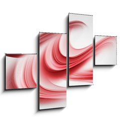 Obraz 4D tydln - 120 x 90 cm F_IB75959567 - Elegant Red Waves