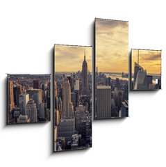 Obraz 4D tydln - 120 x 90 cm F_IB76617447 - Sunset on Manhattan