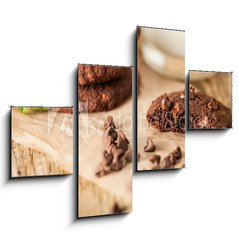Obraz 4D tydln - 120 x 90 cm F_IB78547731 - Double chocolate chip cookies
