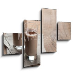Obraz 4D tydln - 120 x 90 cm F_IB81943305 - Chocolate and banana smoothie