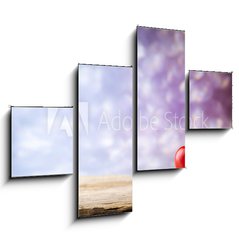 Obraz 4D tydln - 120 x 90 cm F_IB82092461 - Heart. Greeting card. - Srdce. Blahopn.