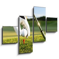 Obraz čtyřdílný 4D - 120 x 90 cm F_IB8489083 - golf tee