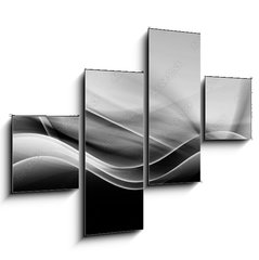 Obraz 4D tydln - 120 x 90 cm F_IB84964363 - Black White Design Abstract