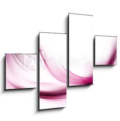 Obraz   Amazing Pink Fractal Waves Art Abstract Background, 120 x 90 cm
