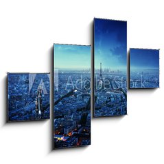 Obraz   Paris skyline at sunset, France, 120 x 90 cm