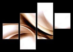 Obraz 4D tydln - 120 x 90 cm F_IB88060642 - Abstract Brown Waves Background