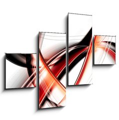 Obraz 4D tydln - 120 x 90 cm F_IB88798789 - abstract waves background - abstraktn vlny pozad