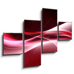 Obraz 4D tydln - 120 x 90 cm F_IB90112890 - Abstract Red Background Design