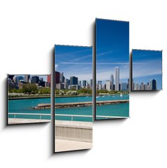 Obraz tydln 4D - 120 x 90 cm F_IB903982 - chicago skyline