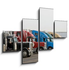 Obraz 4D tydln - 120 x 90 cm F_IB90724354 - Semi Trucks