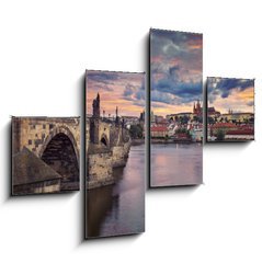 Obraz 4D tydln - 120 x 90 cm F_IB91621978 - Prague. Image of Prague, capital city of Czech Republic, during beautiful sunset.