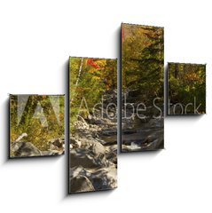 Obraz 4D tydln - 120 x 90 cm F_IB93409854 - The Baker River flows through fall foliage, Warren, New Hampshir