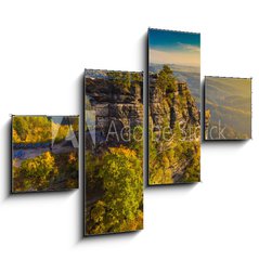 Obraz 4D tydln - 120 x 90 cm F_IB96940052 - Pravcicka Gate in autumn colors, Bohemian Saxon Switzerland, Czech Republic