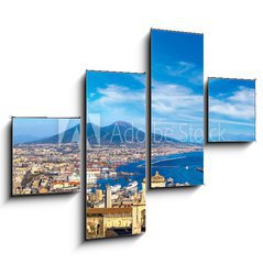 Obraz 4D tydln - 120 x 90 cm F_IB97112152 - Napoli  and mount Vesuvius in  Italy