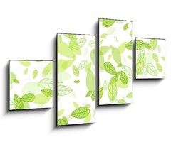 Obraz 4D tydln - 100 x 60 cm F_IS100440261 - seamless background with green leaves