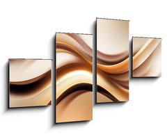 Obraz 4D tydln - 100 x 60 cm F_IS100548617 - Abstract Gold Wave Design Background - Pozad abstraktn zlat vlny