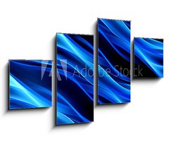 Obraz 4D tydln - 100 x 60 cm F_IS100723342 - Art Abstract Blue Glow Wave Design Background