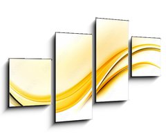 Obraz 4D tydln - 100 x 60 cm F_IS100723495 - Awesome Abstract Yellow Wave Design