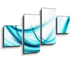 Obraz 4D tydln - 100 x 60 cm F_IS104192580 - Abstract Blue Wave Background Design