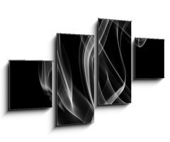 Obraz 4D tydln - 100 x 60 cm F_IS107367983 - Smoke abstract, isolated on black background.